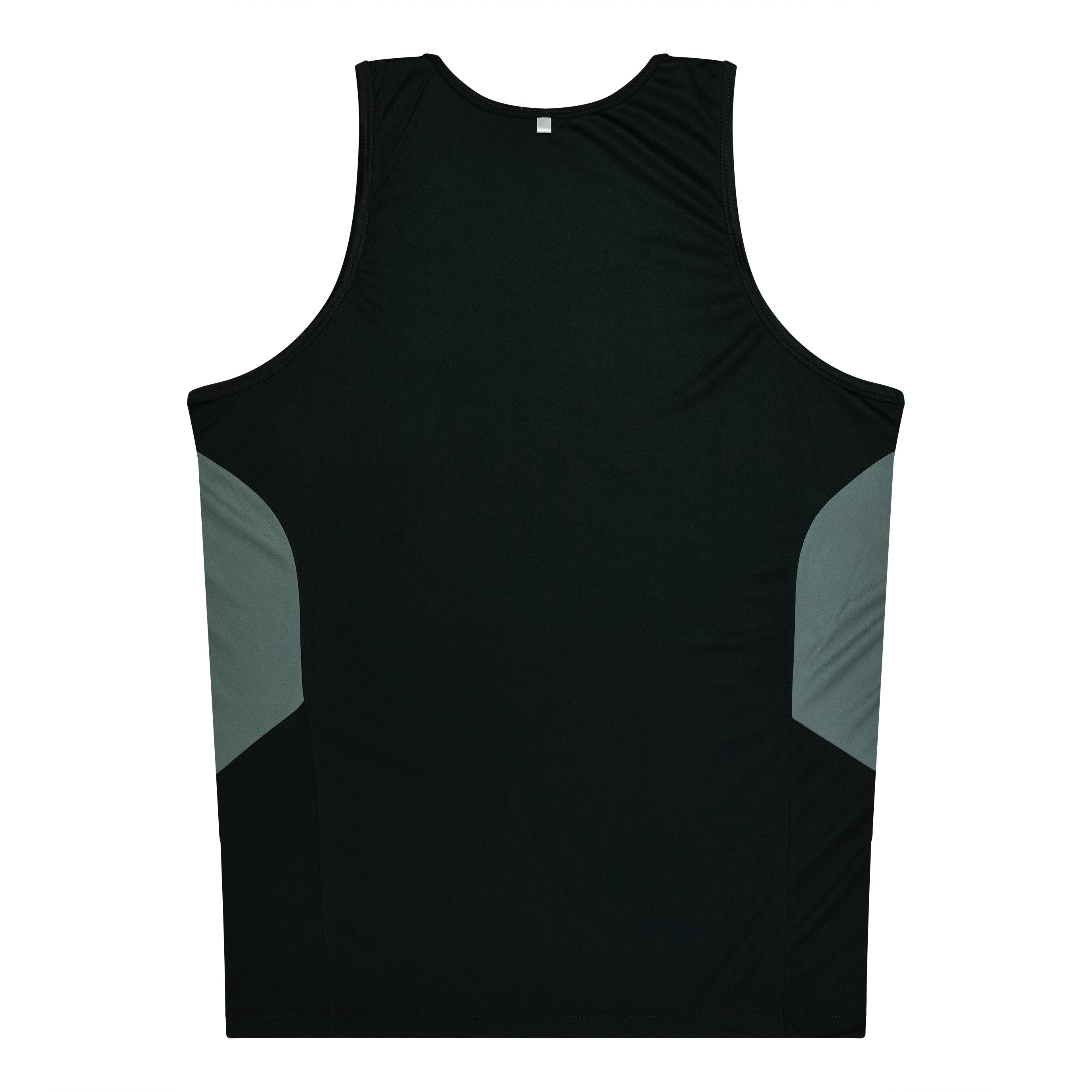 House of Uniforms The Tasman Singlet | Mens | Black Base Aussie Pacific