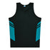 House of Uniforms The Tasman Singlet | Mens | Black Base Aussie Pacific Black/Teal
