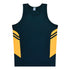 House of Uniforms The Tasman Singlet | Mens | Navy Base Aussie Pacific Navy/Gold