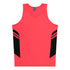 House of Uniforms The Tasman Singlet | Mens | Neon Base Aussie Pacific Neon Pink/Black