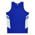House of Uniforms The Tasman Singlet | Mens | Blue Base Aussie Pacific Royal/White