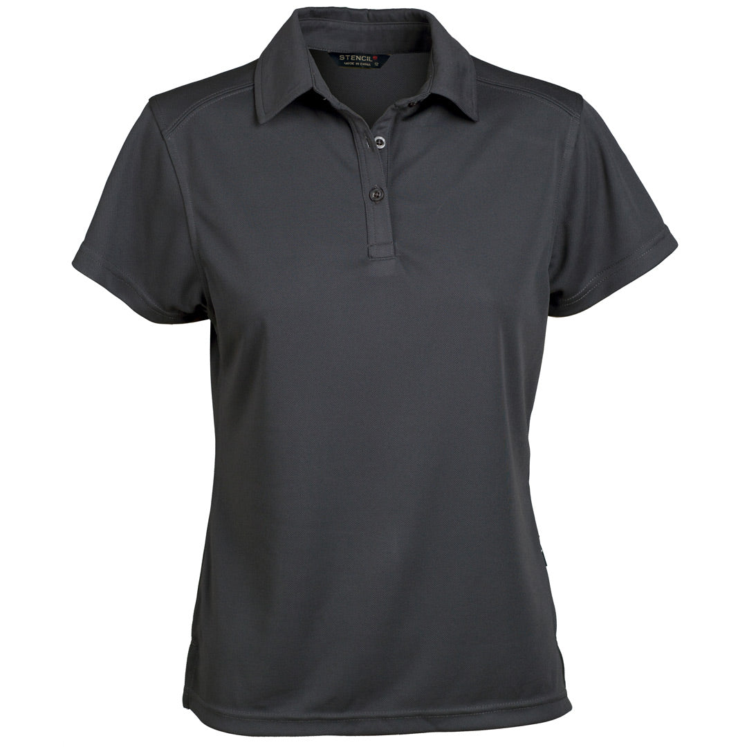 House of Uniforms The Glacier Polo | Ladies | Short Sleeve Stencil Charcoal