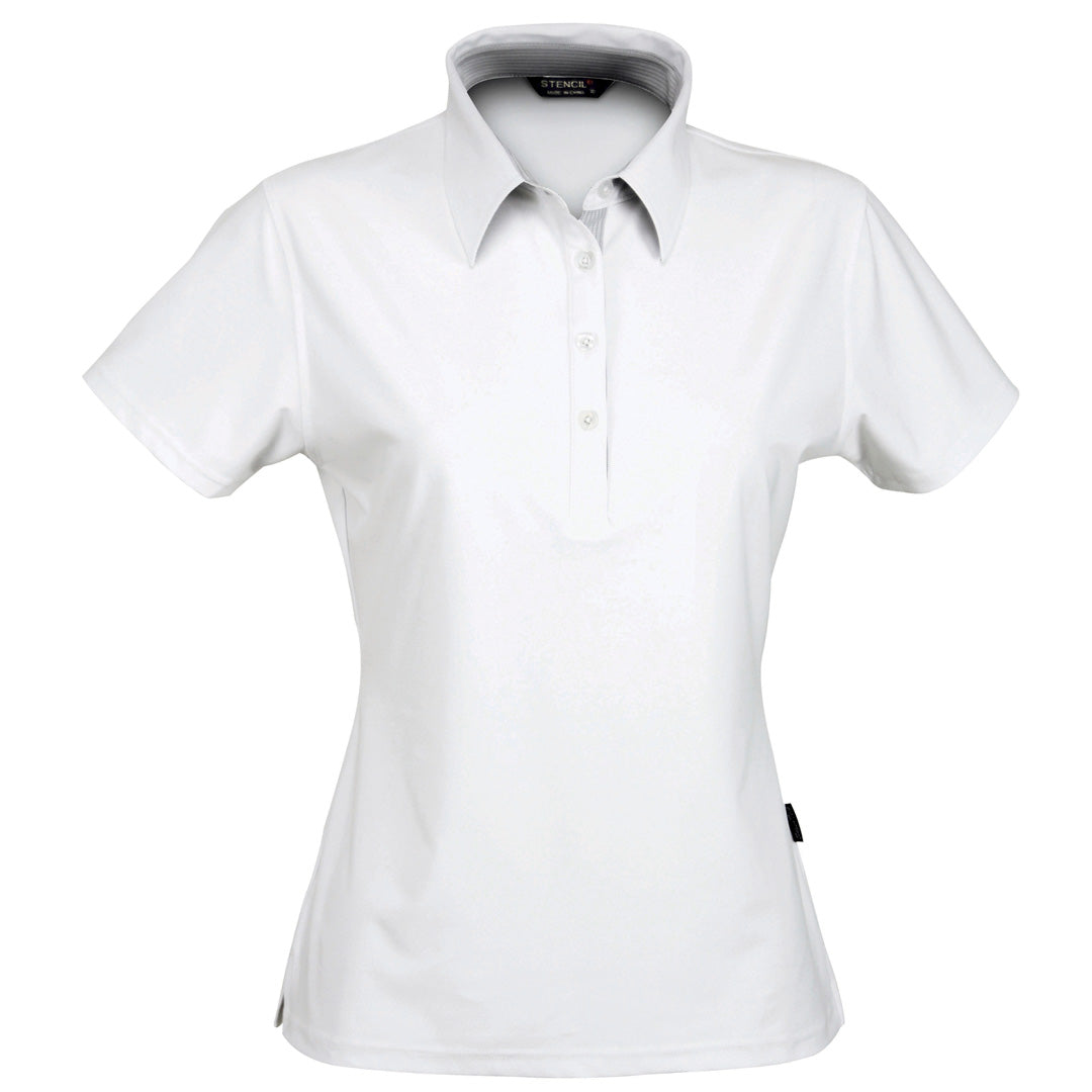 House of Uniforms The Argent Polo | Ladies | Short Sleeve Stencil