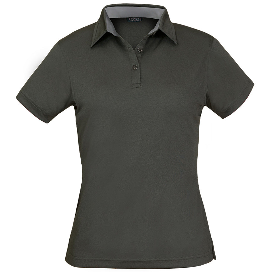 House of Uniforms The Kahave Polo | Ladies | Short Sleeve Stencil Charcoal