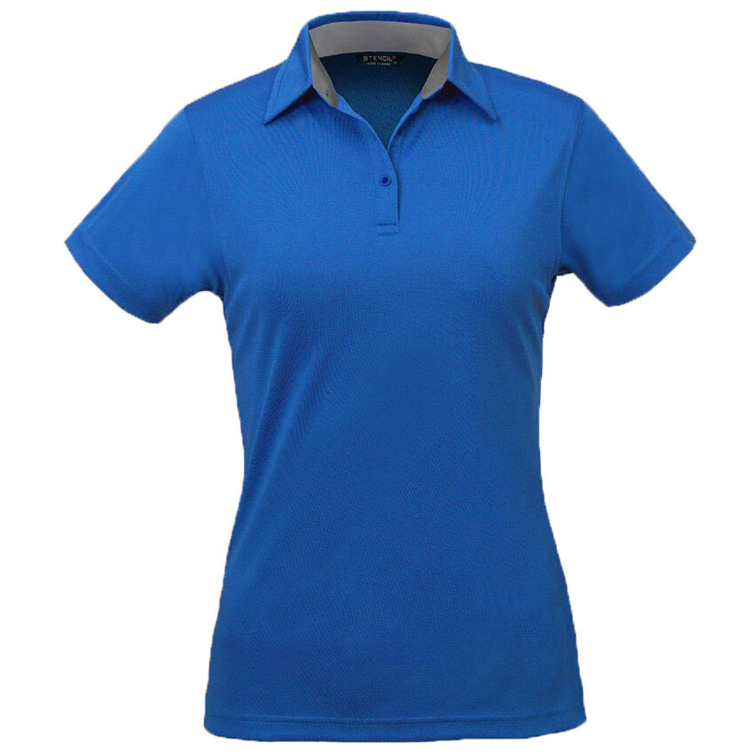 House of Uniforms The Kahave Polo | Ladies | Short Sleeve Stencil Royal