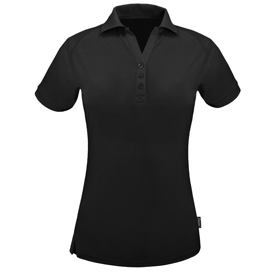 House of Uniforms The Sorona Polo | Ladies | Short Sleeve Stencil Black