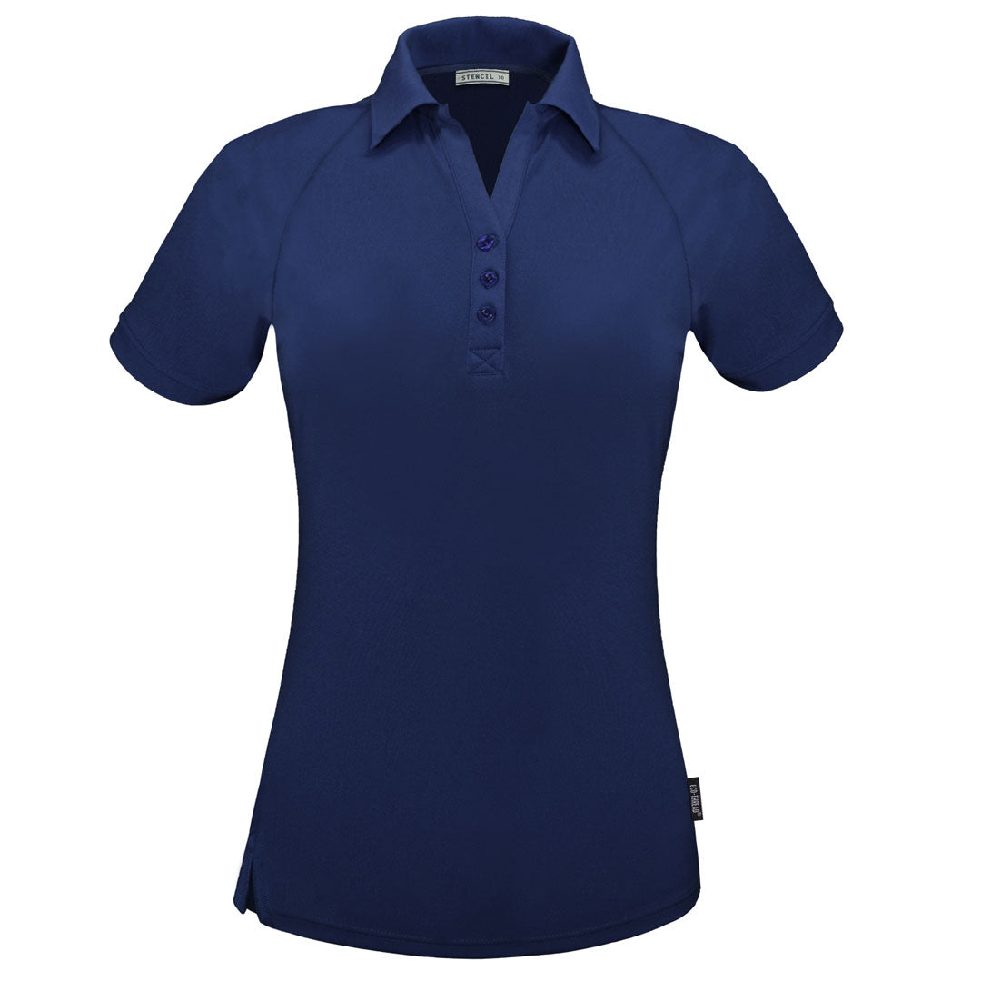 House of Uniforms The Infinity Polo | Ladies | Short Sleeve Stencil Navy