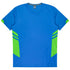 House of Uniforms The Tasman Tee | Mens | Short Sleeve | Blue Base Aussie Pacific Cyan/Neon Green