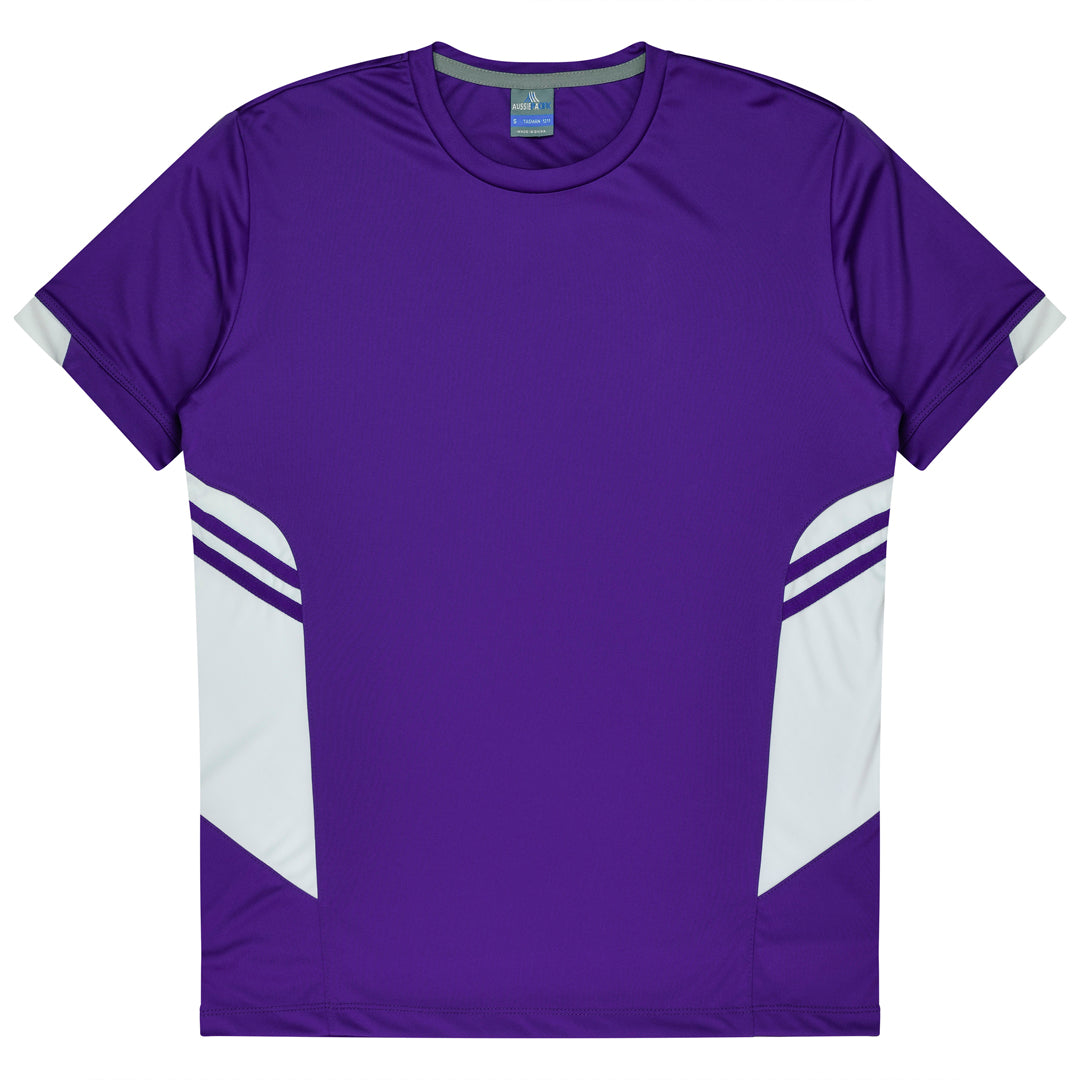 House of Uniforms The Tasman Tee | Mens | Short Sleeve | Mixed Base Aussie Pacific Purple/White