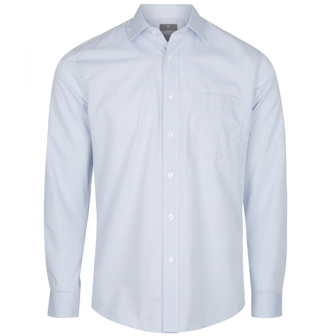 House of Uniforms The Guildford Shirt | Mens | Long Sleeve Gloweave Silver