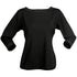 House of Uniforms The Argent Top | Ladies | 3/4 Sleeve Stencil Black