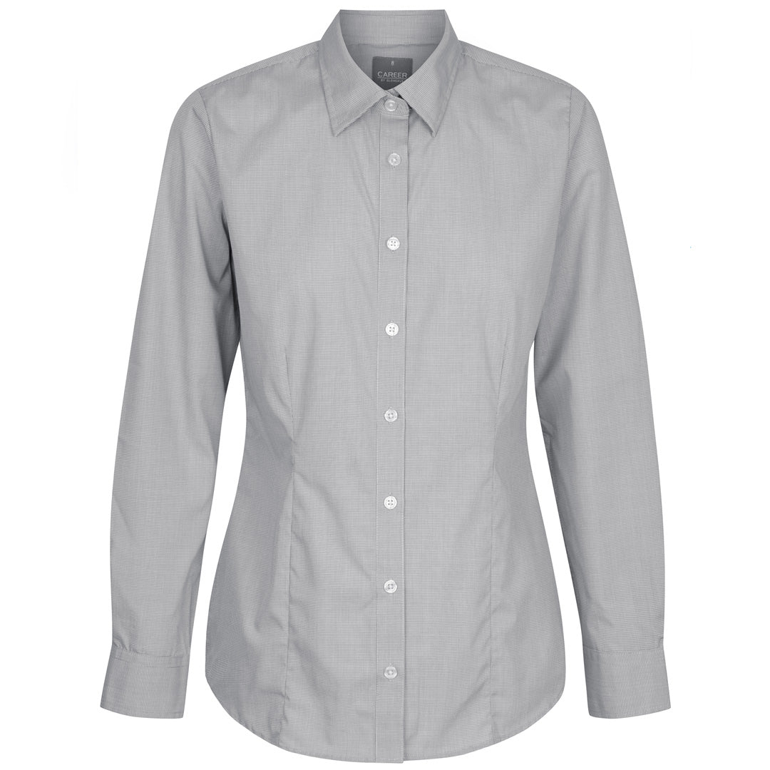 House of Uniforms The Windsor Shirt | Ladies | Long Sleeve Gloweave Black