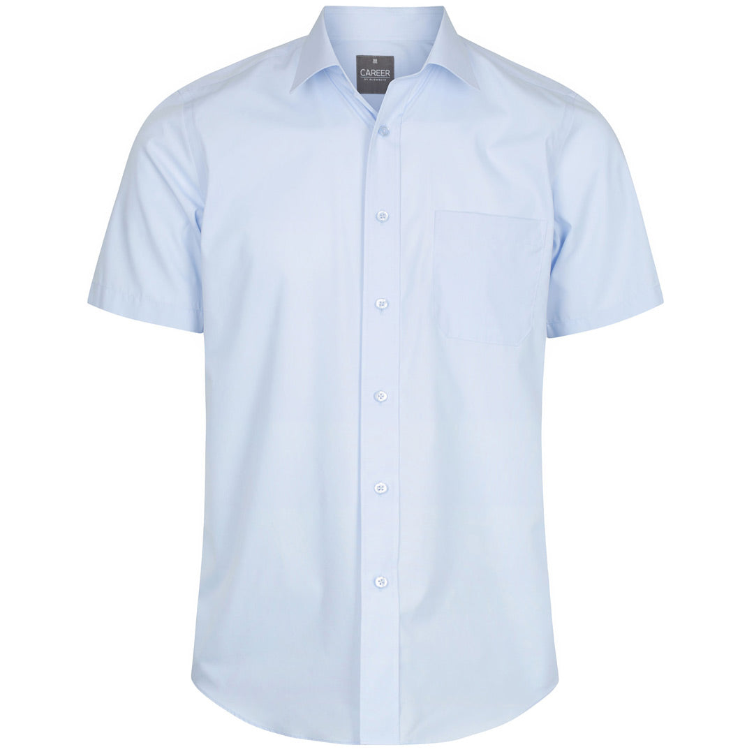 House of Uniforms The Nicholson Shirt | Mens | Short Sleeve | Plus Gloweave Sky