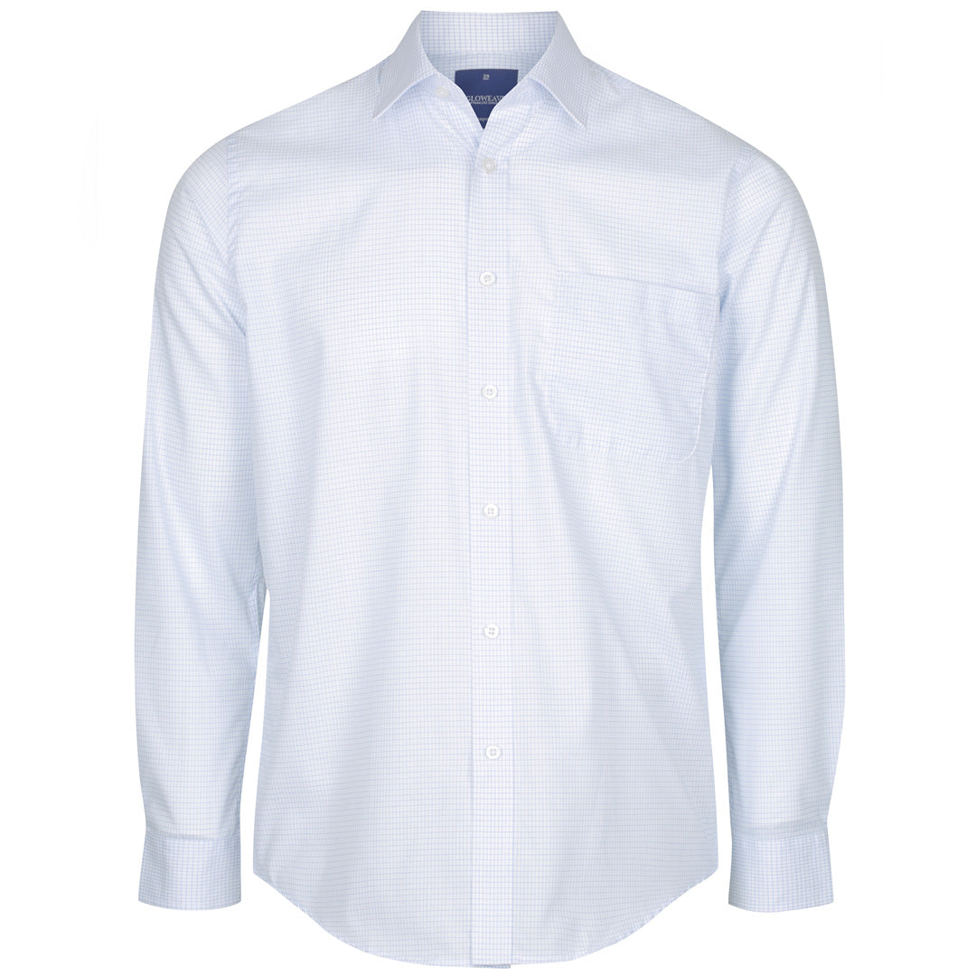 House of Uniforms The Bell Shirt | Mens | Long Sleeve Gloweave White