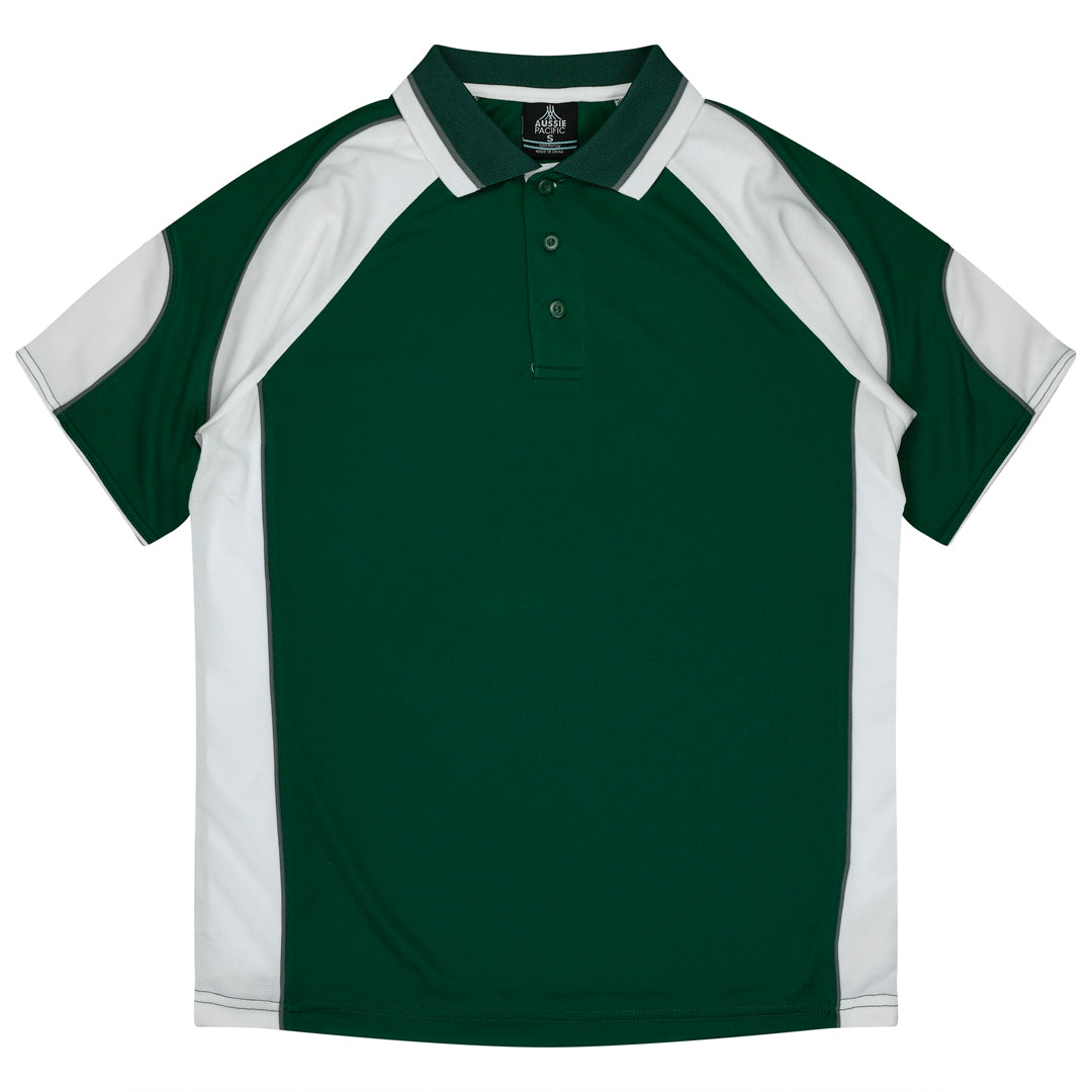 House of Uniforms The Murray Polo | Mens Aussie Pacific Bottle/White