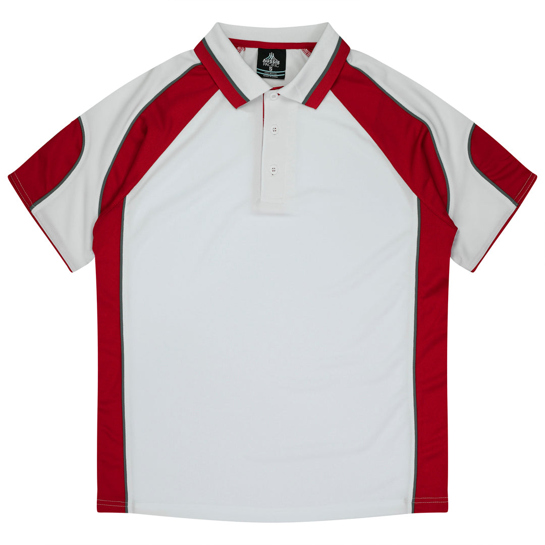 House of Uniforms The Murray Polo | Mens Aussie Pacific White/Red