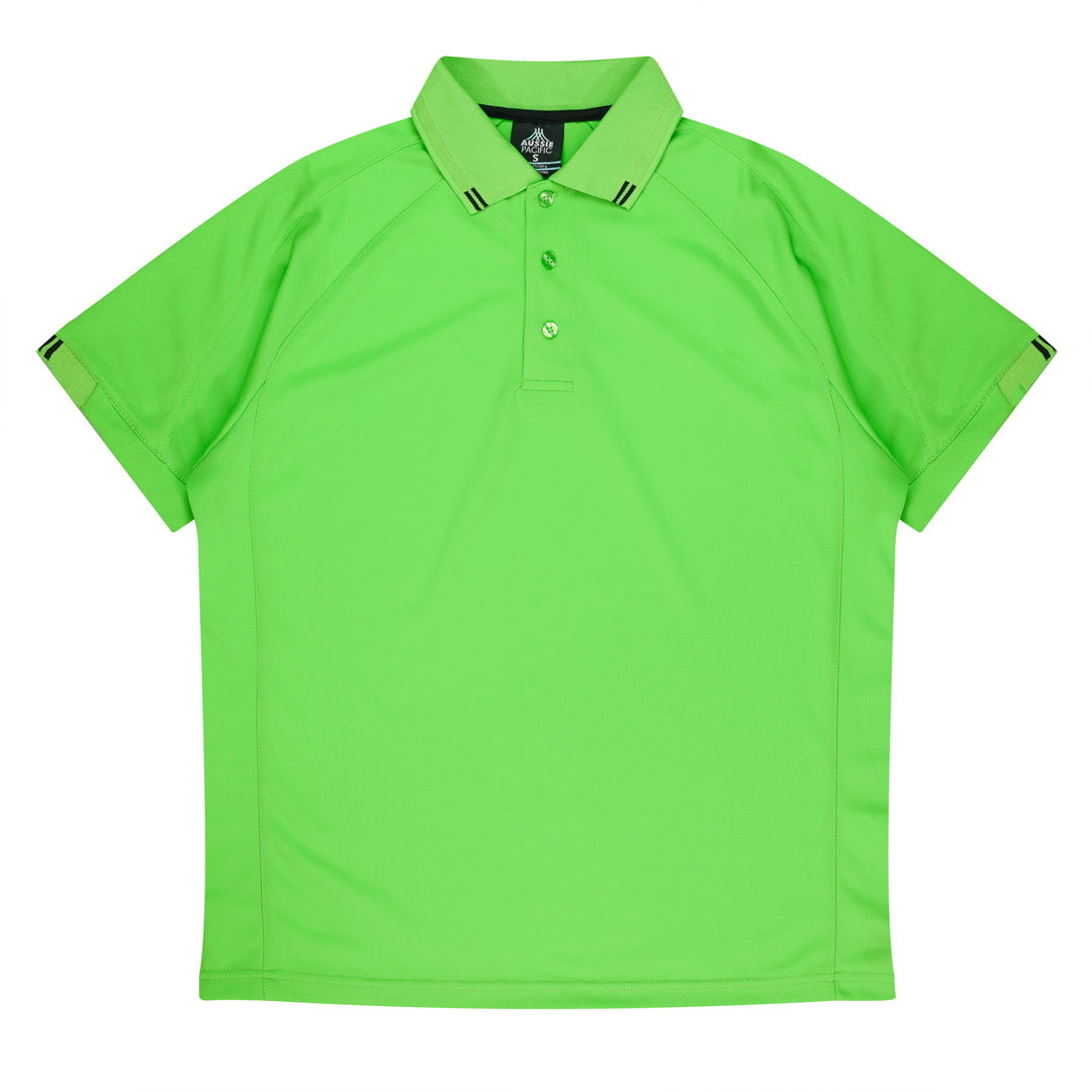 House of Uniforms The Flinders Polo | Mens | Short Sleeve Aussie Pacific Apple/Black