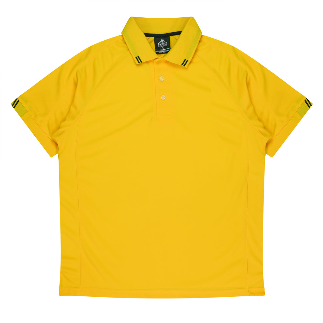 House of Uniforms The Flinders Polo | Mens | Short Sleeve Aussie Pacific Canary/Black
