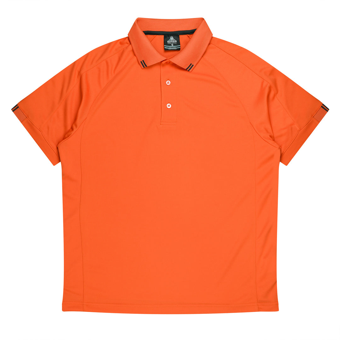 House of Uniforms The Flinders Polo | Mens | Short Sleeve Aussie Pacific Orange/Slate