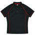 House of Uniforms The Endeavour Polo | Mens | Short Sleeve | Plus Aussie Pacific Black/Red