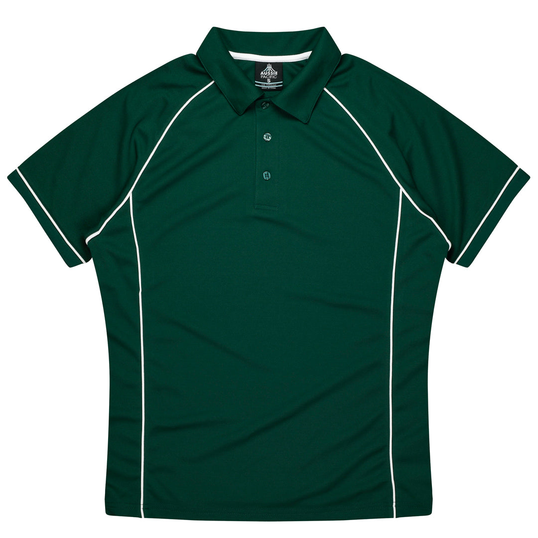House of Uniforms The Endeavour Polo | Mens | Short Sleeve | Plus Aussie Pacific Bottle/White