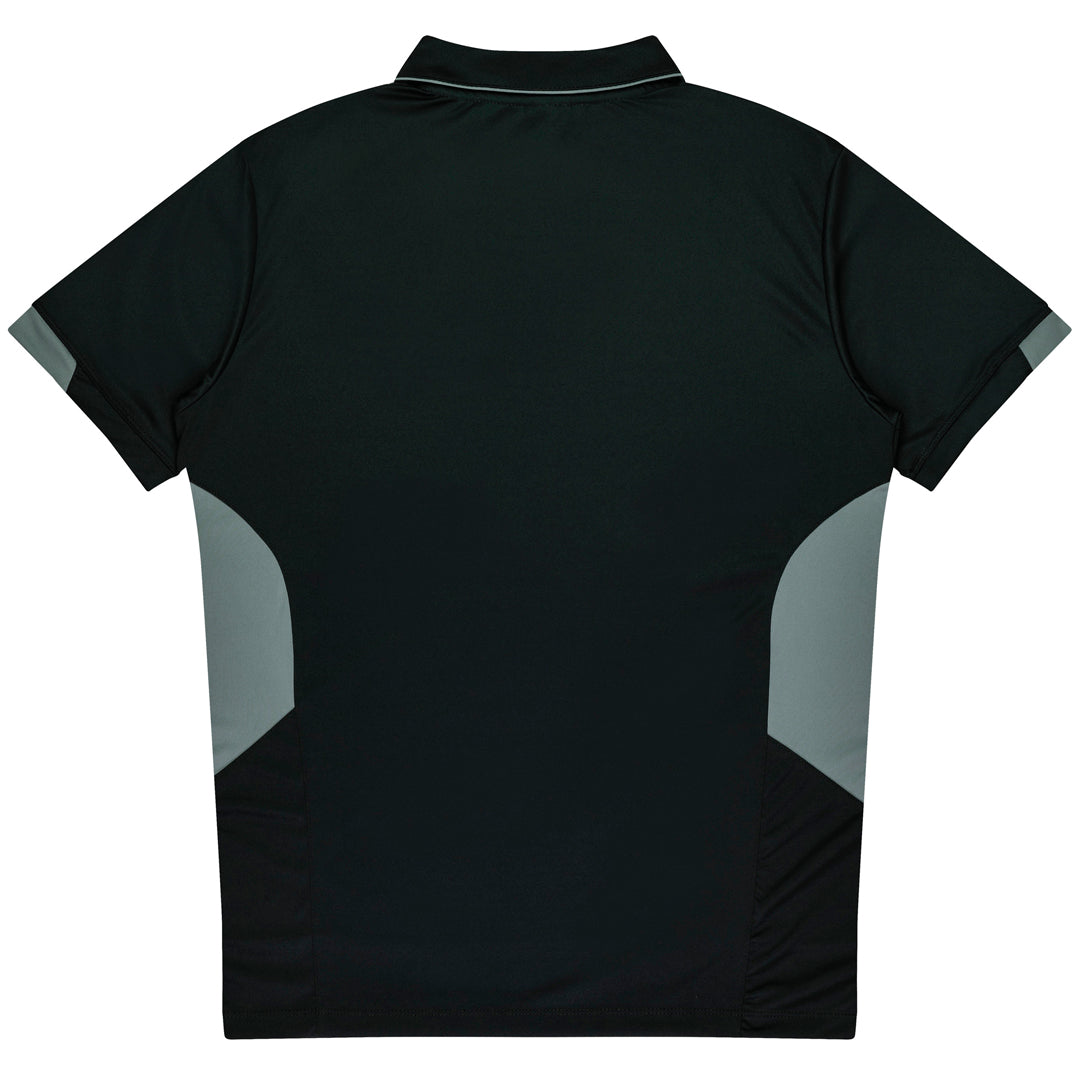 House of Uniforms The Tasman Polo | Mens | Short Sleeve | Black Base Aussie Pacific