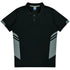 House of Uniforms The Tasman Polo | Mens | Short Sleeve | Black Base Aussie Pacific Black/Ashe