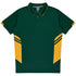 House of Uniforms The Tasman Polo | Mens | Short Sleeve | Mixed Base Aussie Pacific Bottle/Gold