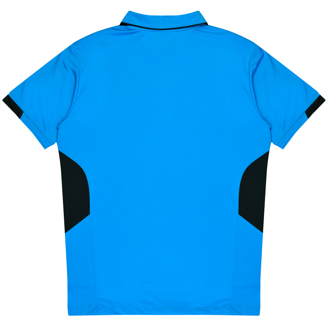 House of Uniforms The Tasman Polo | Mens | Short Sleeve | Blue Base Aussie Pacific