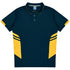House of Uniforms The Tasman Polo | Mens | Short Sleeve | Navy Base Aussie Pacific Navy/Gold
