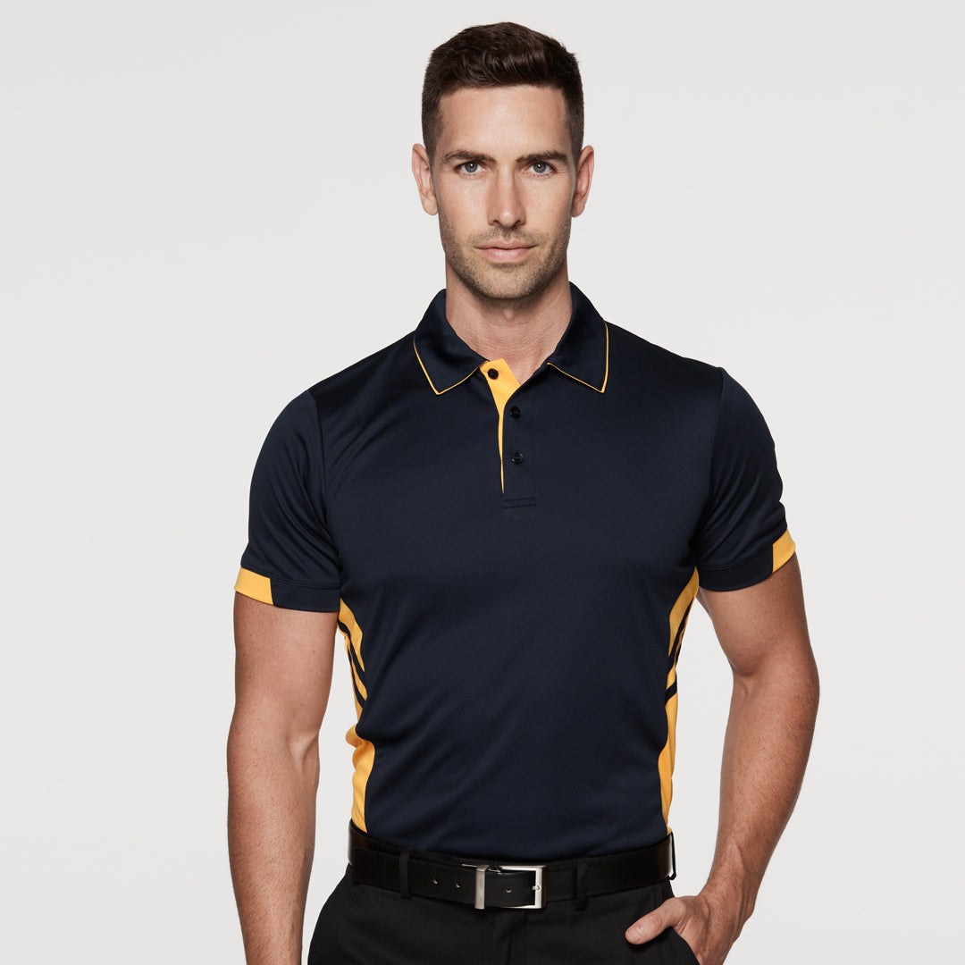 House of Uniforms The Tasman Polo | Mens | Short Sleeve | Mixed Base Aussie Pacific
