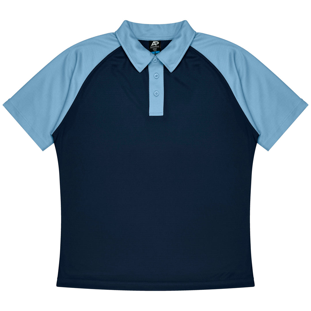 House of Uniforms The Manly Beach Polo | Mens | Plus | Short Sleeve Aussie Pacific Navy/Sky