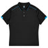 House of Uniforms The Currumbin Polo | Mens | Plus | Short Sleeve Aussie Pacific Black/Cyan
