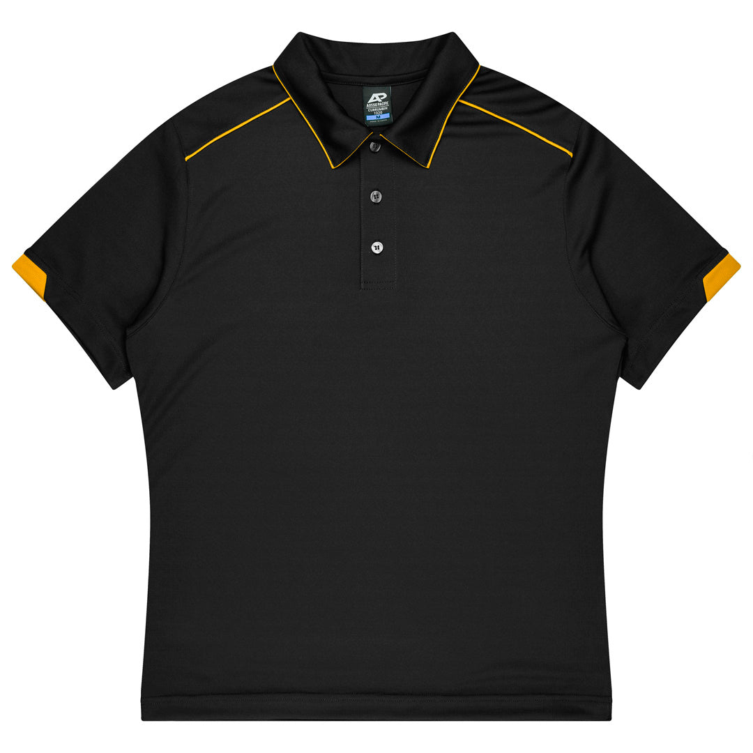House of Uniforms The Currumbin Polo | Mens | Plus | Short Sleeve Aussie Pacific Black/Gold