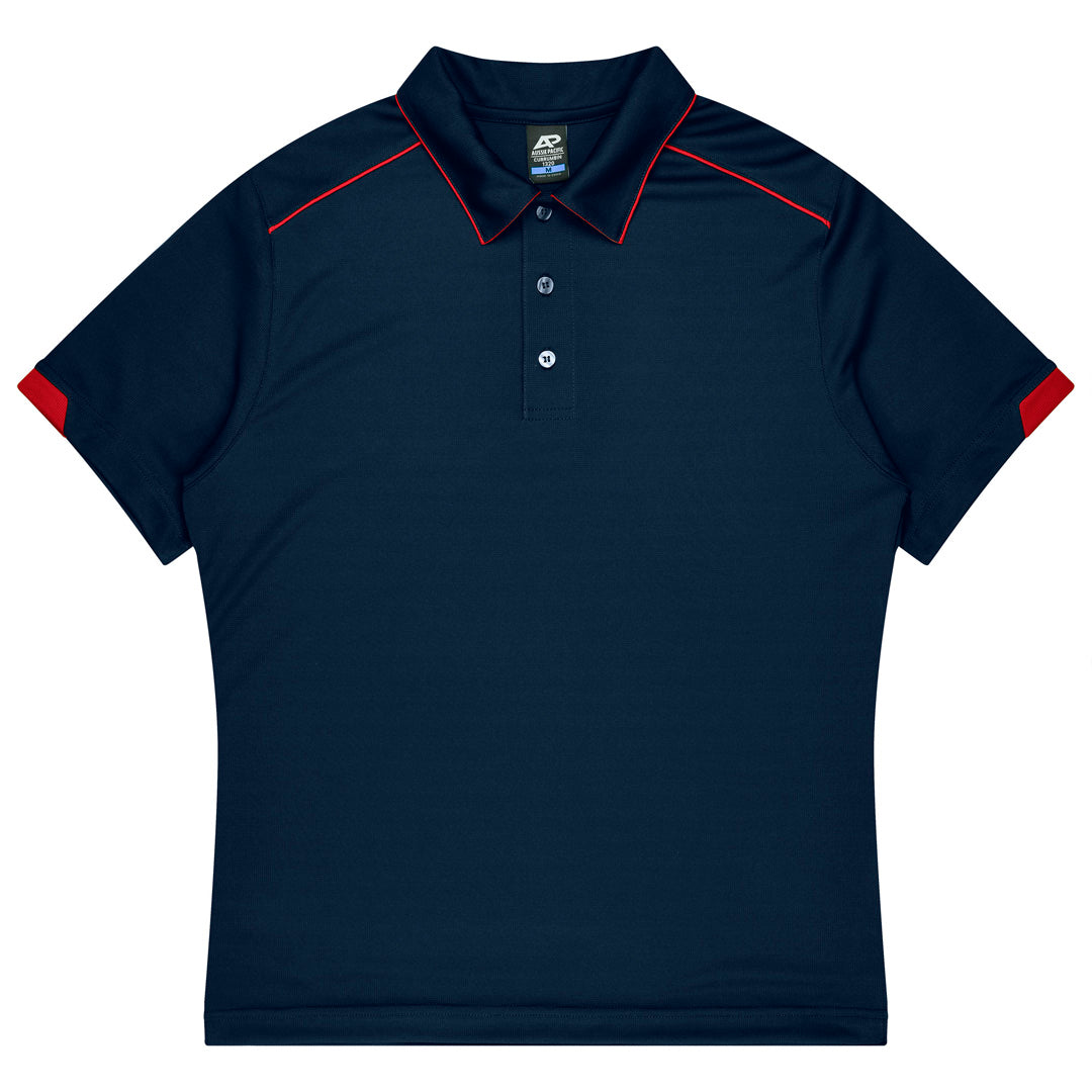House of Uniforms The Currumbin Polo | Mens | Plus | Short Sleeve Aussie Pacific Navy/Red