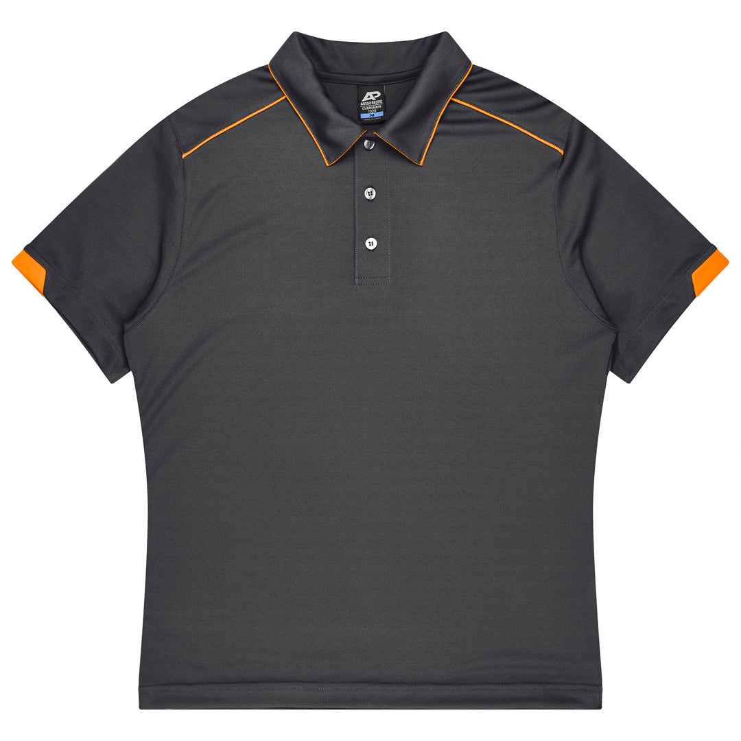 House of Uniforms The Currumbin Polo | Mens | Plus | Short Sleeve Aussie Pacific Slate/Neon Orange