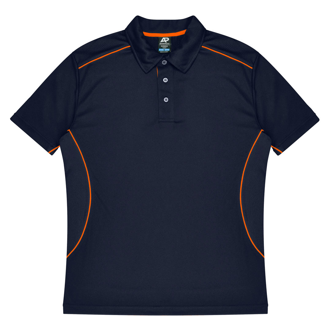House of Uniforms The Kuranda Polo | Mens | Short Sleeve Aussie Pacific Navy/Orange