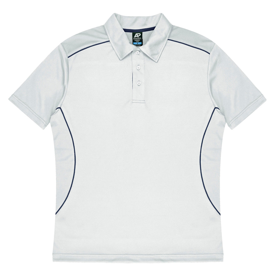 House of Uniforms The Kuranda Polo | Mens | Short Sleeve Aussie Pacific White/Navy