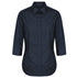 House of Uniforms The Nicholson Shirt | Ladies | Slim Fit | 3/4 Sleeve Gloweave Navy