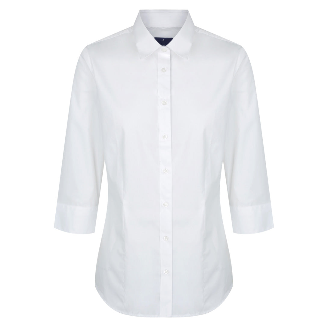 House of Uniforms The Nicholson Shirt | Ladies | Slim Fit | 3/4 Sleeve Gloweave