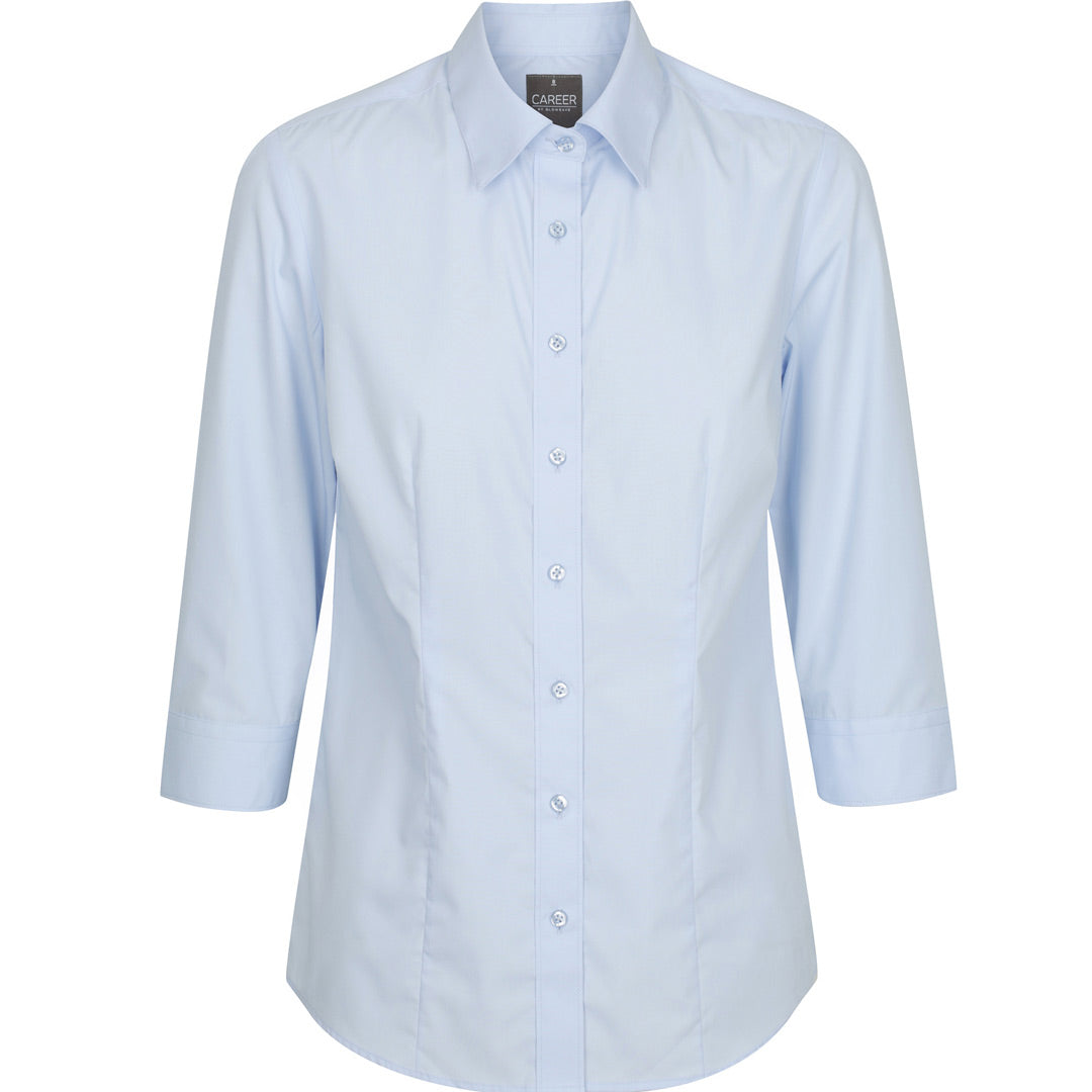 House of Uniforms The Nicholson Shirt | Ladies | Slim Fit | 3/4 Sleeve Gloweave