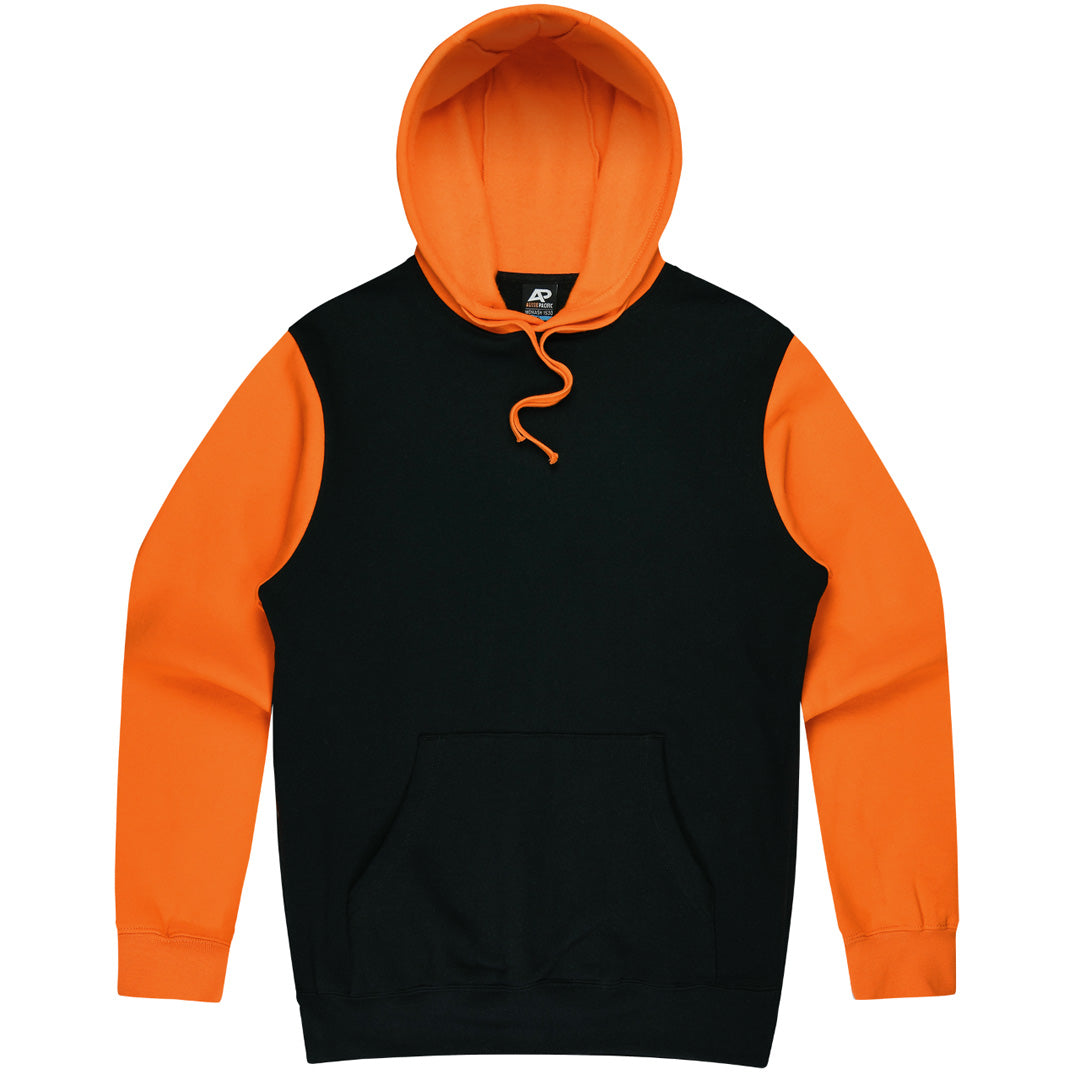 House of Uniforms The Monash Hoodie | Plus | Mens Aussie Pacific Black/Orange