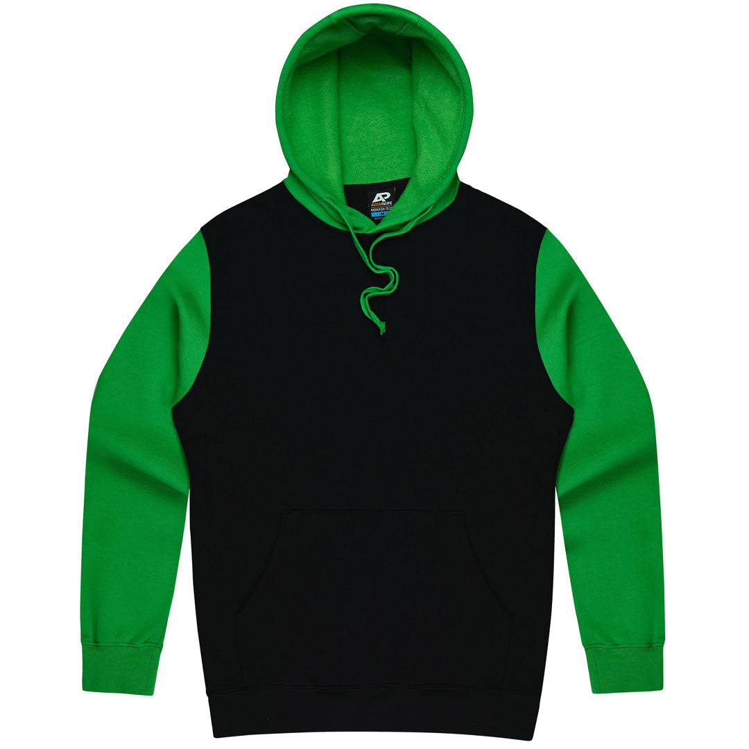 House of Uniforms The Monash Hoodie | Plus | Mens Aussie Pacific Black/Green