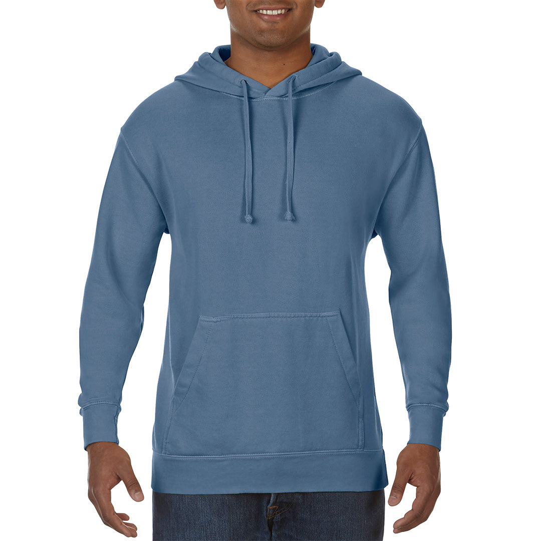 House of Uniforms The Hooded Sweatshirt | Unisex Comfort Colors Blue Jean