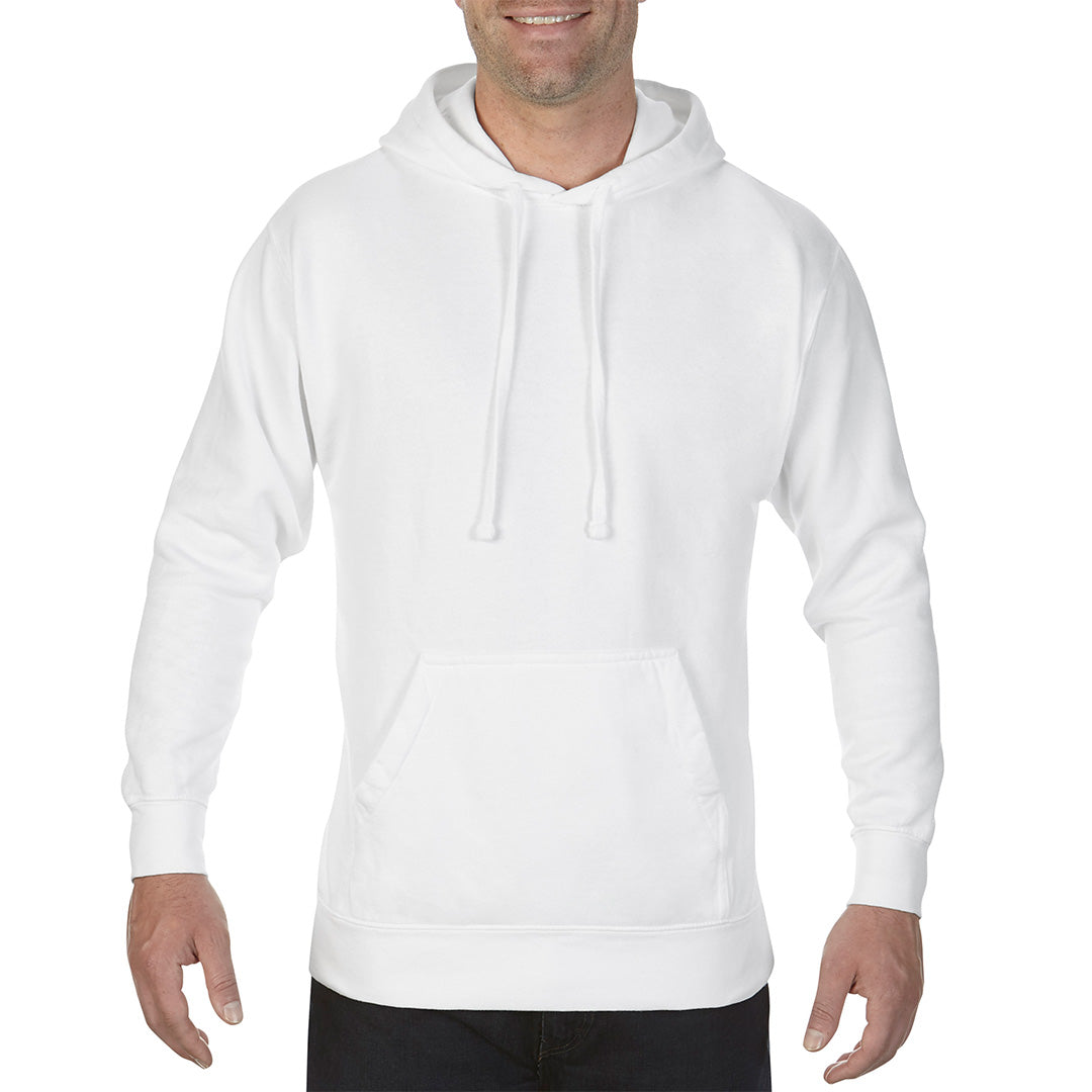 House of Uniforms The Hooded Sweatshirt | Unisex Comfort Colors White