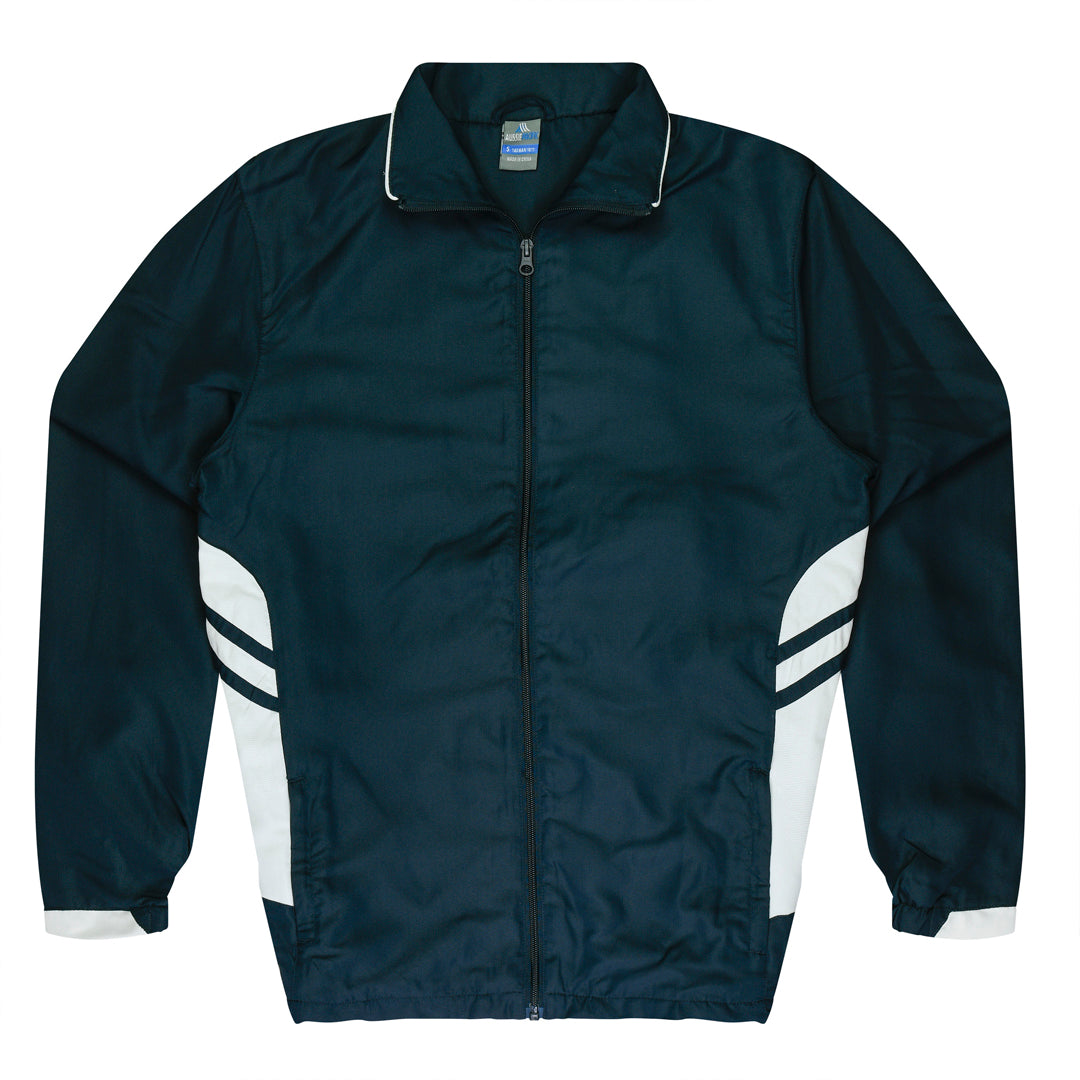 House of Uniforms The Tasman Tracktop | Mens | Plus Aussie Pacific Navy/White