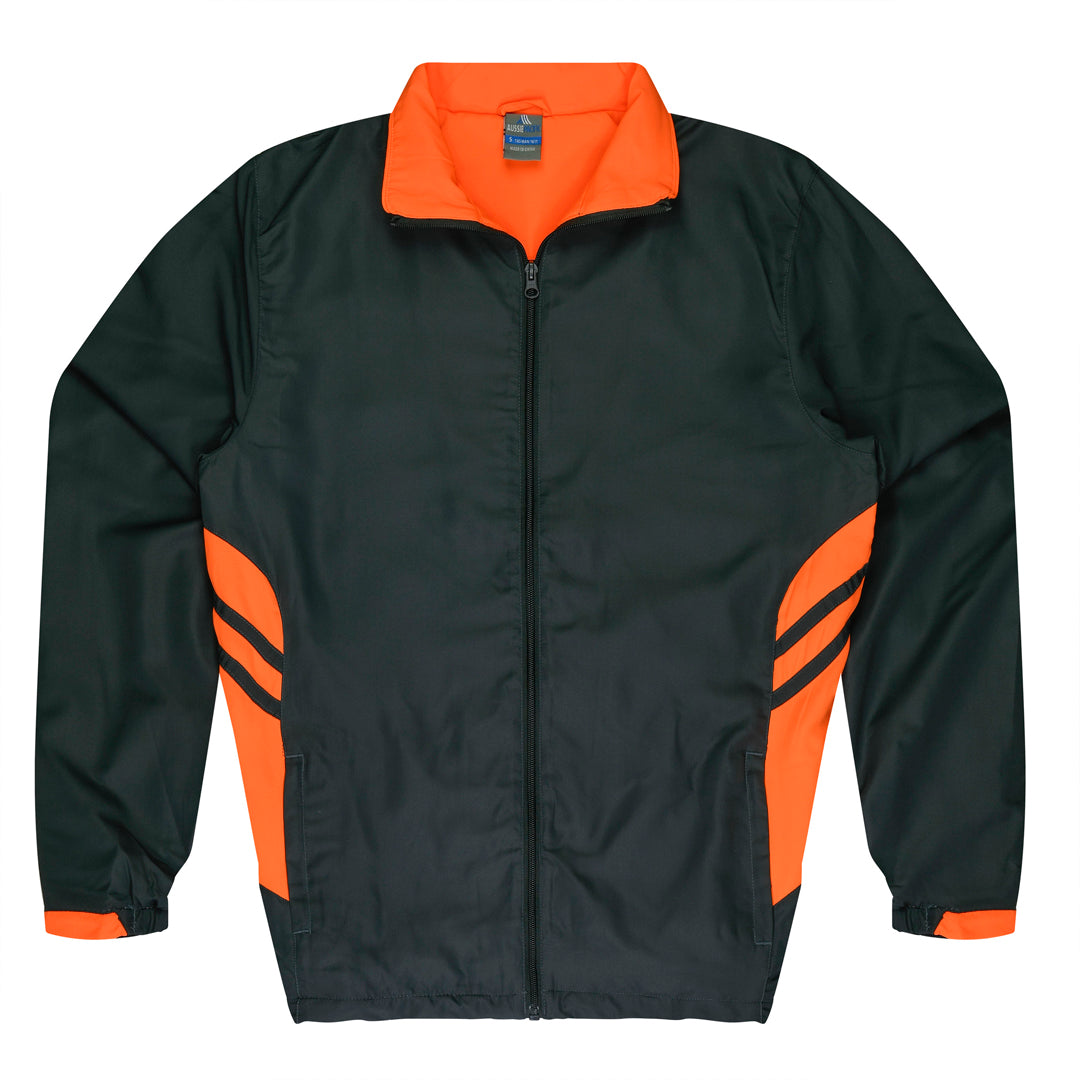 House of Uniforms The Tasman Tracktop | Mens | Plus Aussie Pacific Slate/Neon Orange