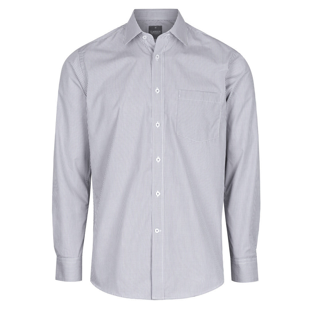 House of Uniforms The Westgarth Shirt | Mens | Long Sleeve | Classic Plus Gloweave Grey