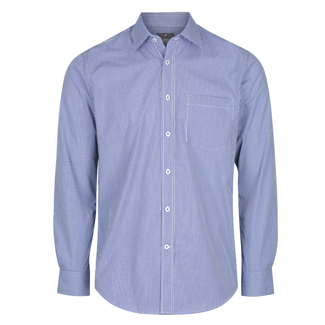 House of Uniforms The Westgarth Shirt | Mens | Long Sleeve | Classic Plus Gloweave Navy
