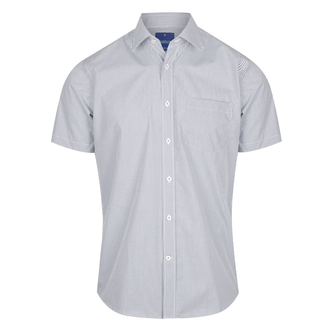 House of Uniforms The Westgarth Shirt | Mens | Short Sleeve | Classic Gloweave Grey